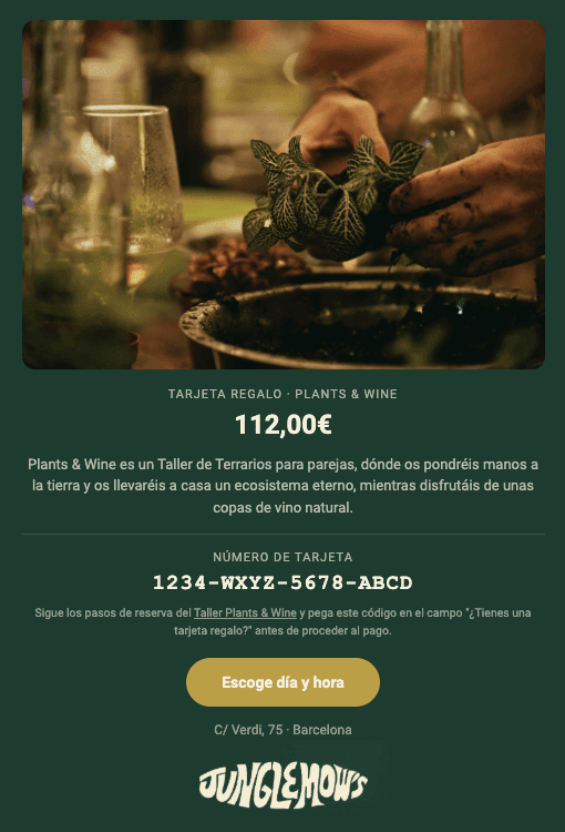 Tarjeta Regalo: Plants & Wine